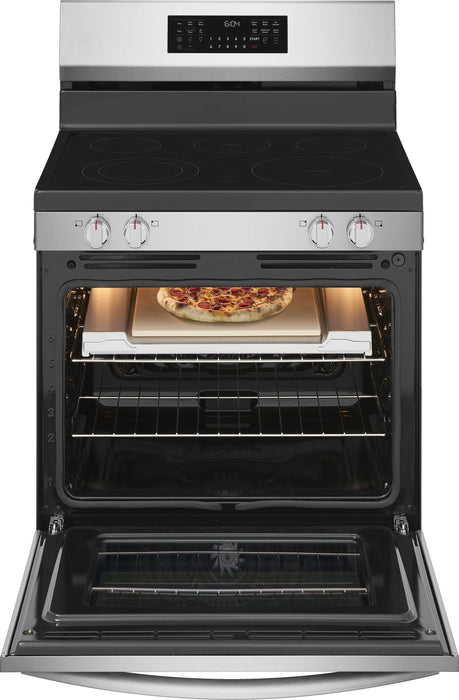 Frigidaire Gallery 5.3 Cu. Ft. Electric Range with Stone-Baked Pizza – Smudge-Proof® Stainless Steel - GCREC070BF