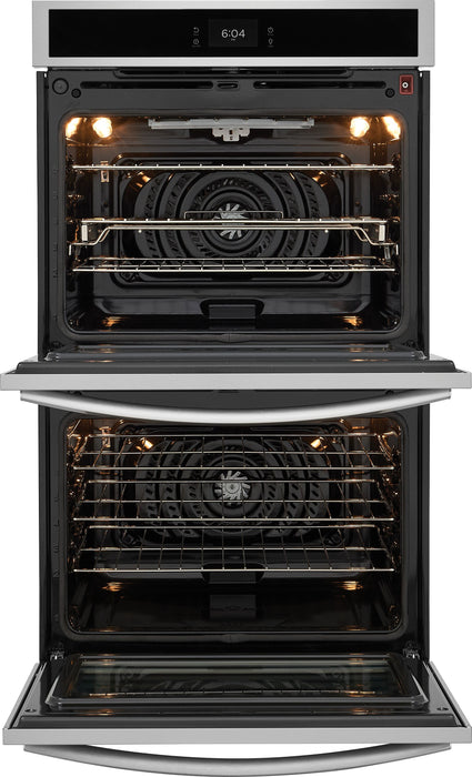 Frigidaire Gallery 30\" Double Electric Wall Oven with Stone-Baked Pizza - Stainless Steel - GCWD3070AF