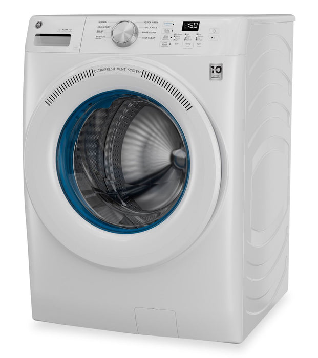 GE 5.3 Cu. Ft. Front Load Washer with UltraFresh Vent System - White - GFW350SSYWW