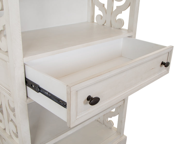 Milson 40\" Bookcase with Adjustable Shelves - Alabaster