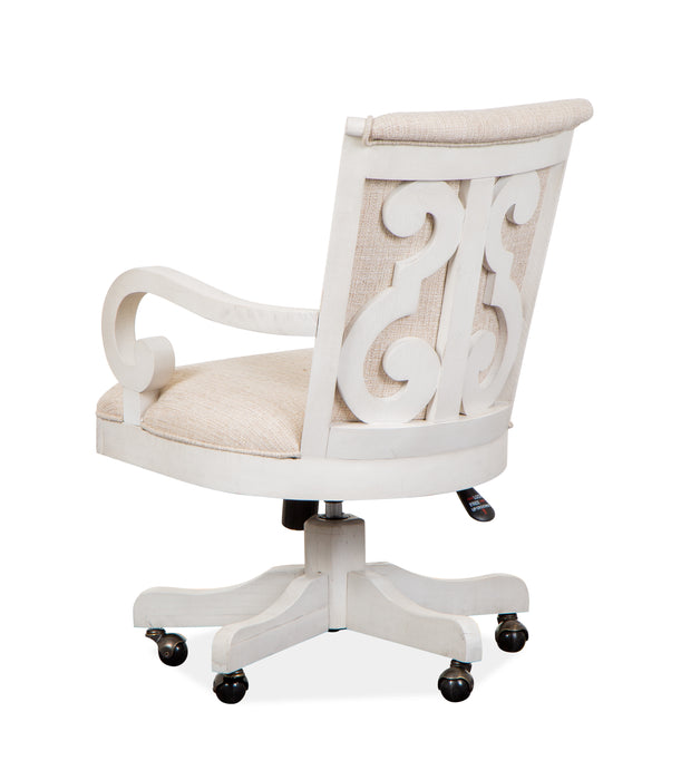 Milson 22.5\" Upholstered Chair with Casters - Alabaster