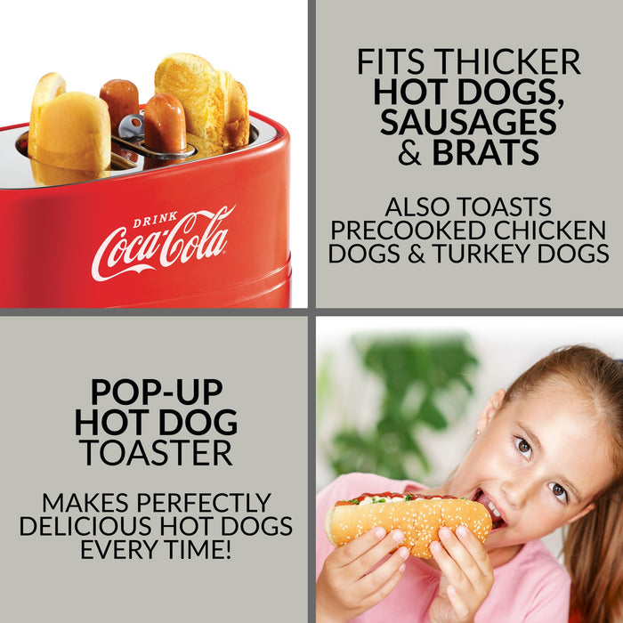Nostalgia Coca-Cola® Pop-Up Hot Dog Toaster - HDT600COKE