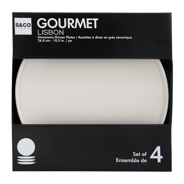 S&Co Gourmet Lisbon Stoneware Dinner Plates