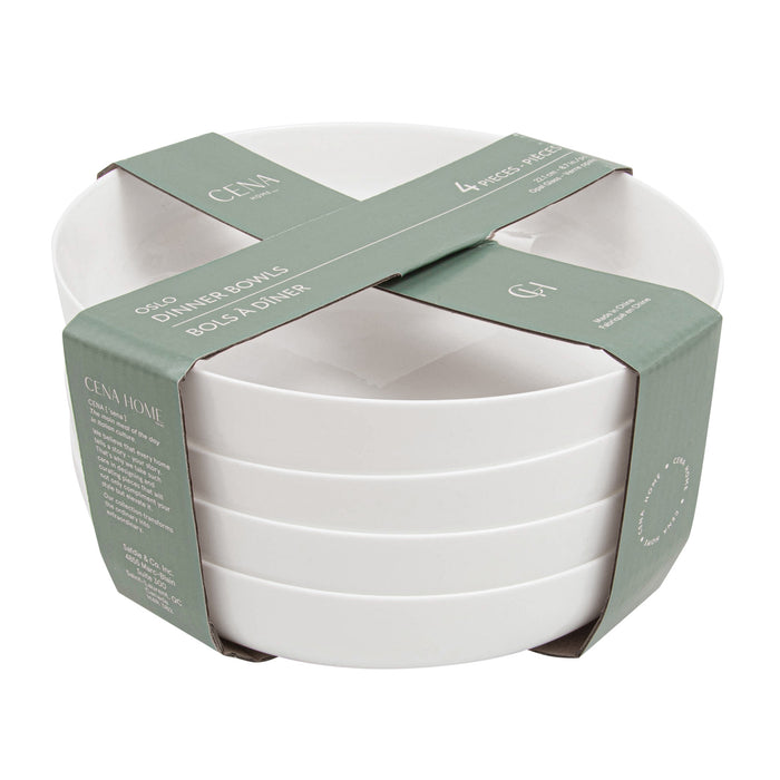 Oslo Opal Glass Pasta Bowls, Set of 4 