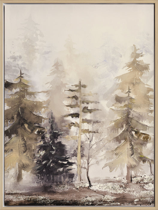 Trees Landscape I Framed Acrylic Painting - 30\" x 40\"