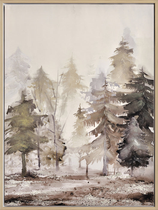 Trees Landscape II Framed Acrylic Painting - 30\" x 40\"