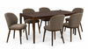 Ivy 7pc Dining Set with Table & 6 Chairs, 60"W – Brown | Ensemble de salle à manger Ivy 7 pièces avec table de 60 po (L) et 6 chaises - brun