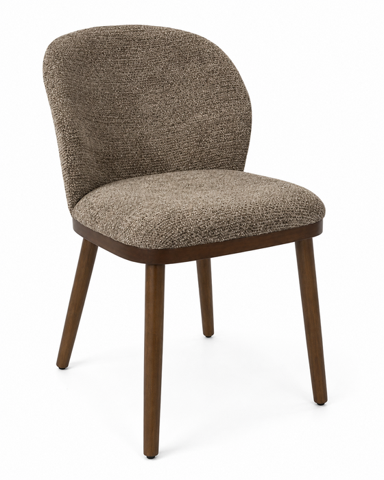 Ivy Dining Chair with Polyester Fabric – Brown