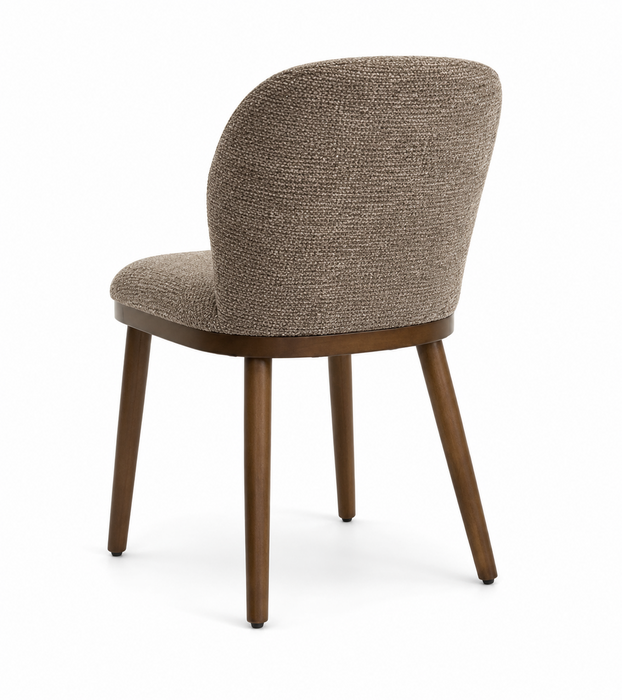 Ivy Dining Chair with Polyester Fabric – Brown