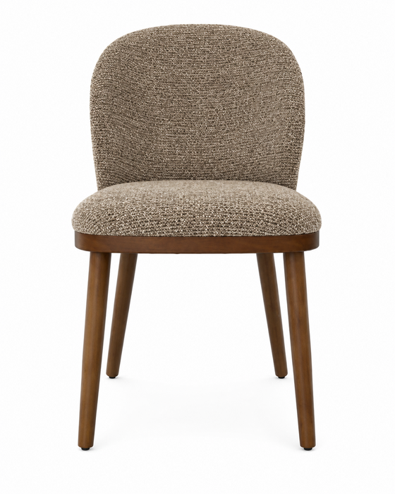 Ivy Dining Chair with Polyester Fabric – Brown