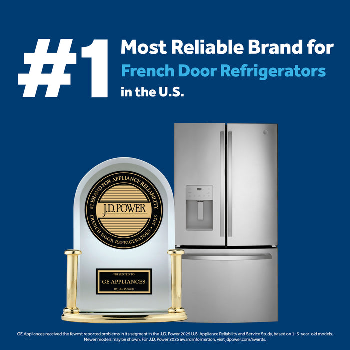 GE 30\" 20.8 Cu. Ft. French-Door Refrigerator - Stainless Steel Fingerprint Resistant  - GNE21DYRKFS