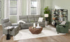 Matteo 42" Genuine Leather Reclining Chair - Aviarah Grey | Fauteuil inclinable Matteo de 42 po en cuir véritable - gris Aviarah