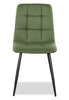 Arlo 5pc Dining Set with Table & 4 Green Chairs, Sintered Stone & Metal, 55"W - Green & Grey/Black | Ensemble de salle à manger Arlo 5 pièces en pierre frittée et métal avec table de 55 po (L) et 4 chaises vertes - vert, gris et noir