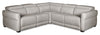 Cindy Crawford Home Aspen 3-Piece Power Reclining Sectional with Adjustable Headrests and USB Port - Silver