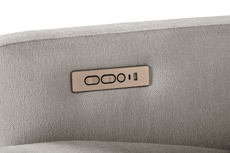 Cindy Crawford Home Aspen 3-Piece Power Reclining Sectional with Adjustable Headrests and USB Port - Silver