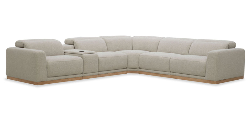 Balance 6-Piece Power Reclining Sectional with Power Headrests - Ginger