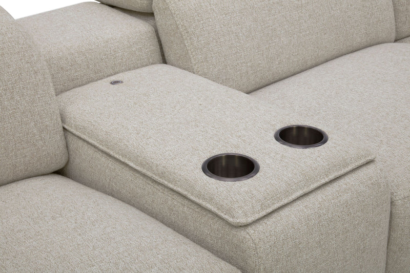 Balance 6-Piece Power Reclining Sectional with Power Headrests - Ginger