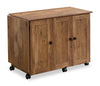 Brett 40.08” 3 Shelf Sewing and Craft Cart with Casters – Vintage Oak