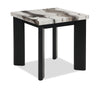 Carra 22\" Modern End Table with Marble-Look Top - Black
