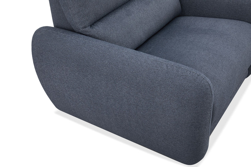 Cindy Crawford Home Kailyn 54\" Fabric Power Reclining Chair with Power Headrest - Indigo