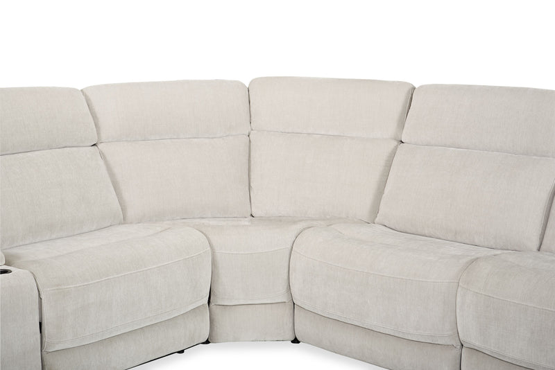 Legacy 6-Piece Power Reclining Sectional with Shaq-o-pedic Comfort and 3D Immersive Sound - Grey 