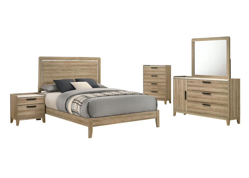 Sable Bedside 2-Drawer Nightstand, 24\"W x 24\"H - Light Brown