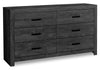 Soren Bedroom 6-Drawer Dresser, 59"W x 33"H - Graphite Grey