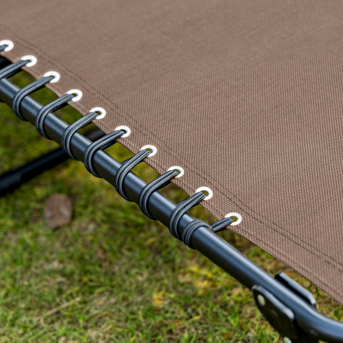 Outsunny Folding Lounge Chair, Reclining Tanning Chair With Adjustable Back