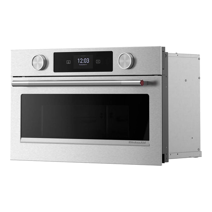 Kitchenaid 27\" Built-In Microwave Oven with Air Fry – PrintShield - KMBS727SPS