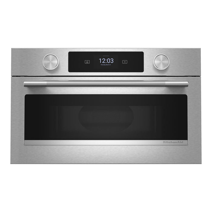 Kitchenaid 27\" Built-In Microwave Oven with Air Fry – PrintShield - KMBS727SPS