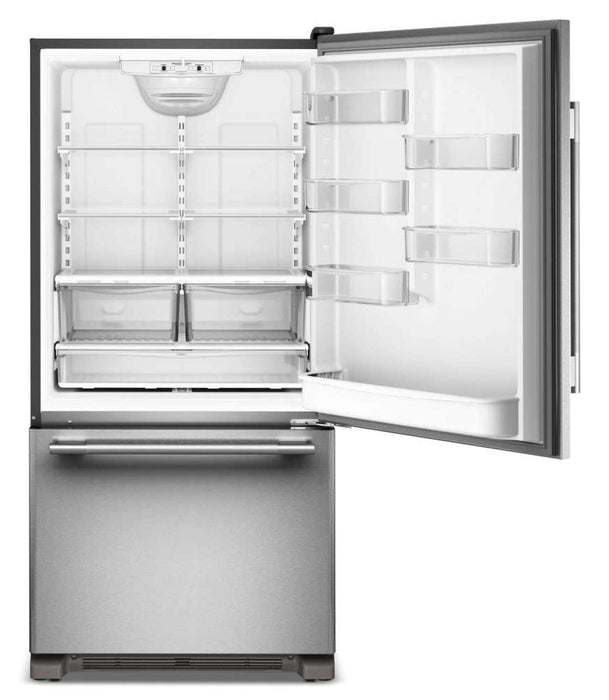 Kitchenaid 33\" 22 Cu. Ft. Bottom Mount Refrigerator – PrintShield Stainless - KRBR133SPS