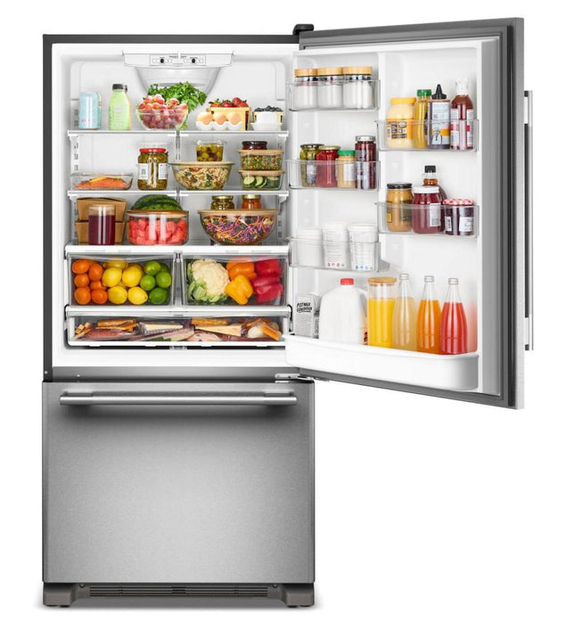 Kitchenaid 33\" 22 Cu. Ft. Bottom Mount Refrigerator – PrintShield Stainless - KRBR133SPS