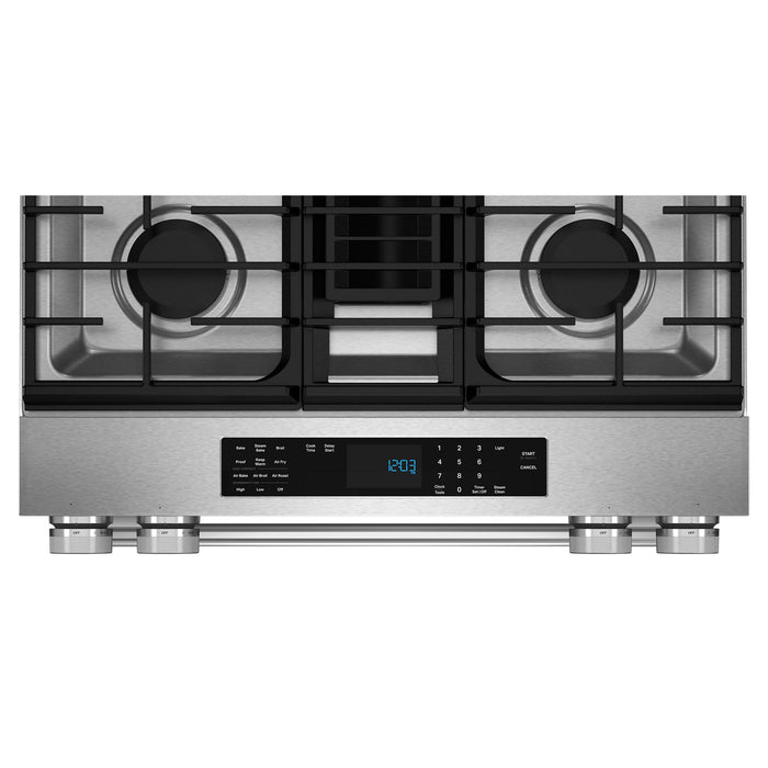 KitchenAid 30” 6.4 Cu. Ft. Slide-In Dual Fuel Range – PrintShield™ Stainless Steel - KSDV730TPS