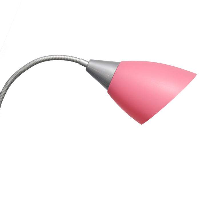 Simple Designs 67\" Contemporary Multi-Head Medusa 5-Light Adjustable Gooseneck Floor Lamp with Fun Shades - Multi-Colour