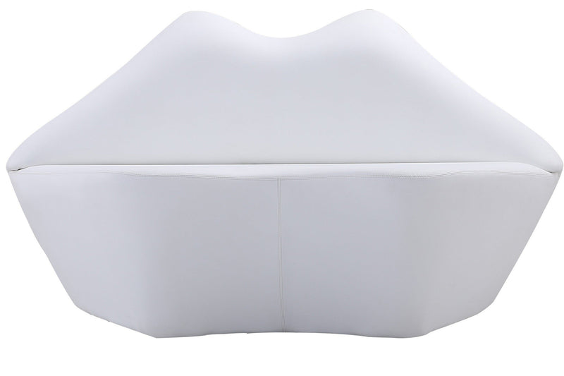 Manhattan Comfort Kiss 61.8\" Faux Leather Loveseat - White