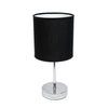 Simple Designs Chrome Mini Basic Table Lamp - Black