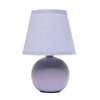 Simple Designs Mini Ceramic Globe Table Lamp - Purple