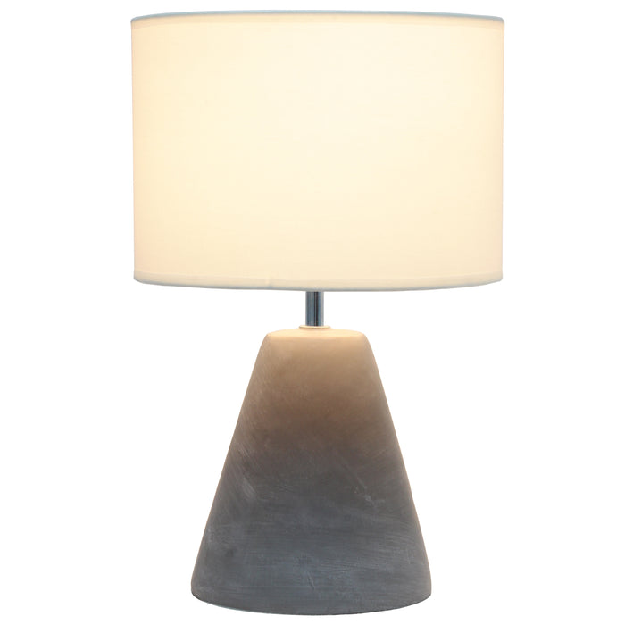 Simple Designs Pinnacle Concrete Table Lamp - White