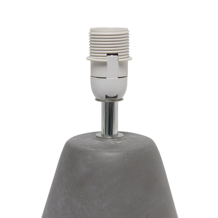 Simple Designs Pinnacle Concrete Table Lamp - White