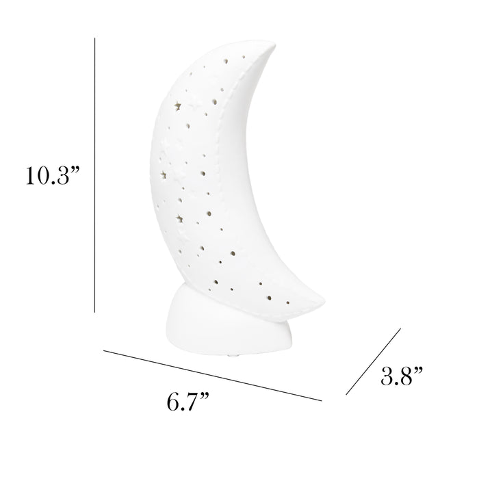 Simple Designs Porcelain Moon Table Lamp