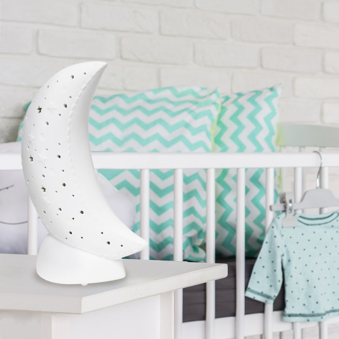 Simple Designs Porcelain Moon Table Lamp