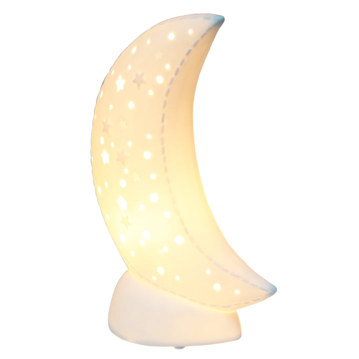 Simple Designs Porcelain Moon Table Lamp