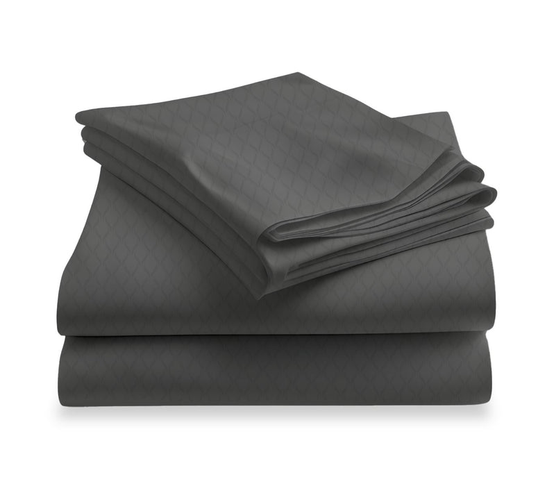 LUSOME Temperature Regulating 4-piece Cotton Queen Sheet Set – Smoked Pearl 