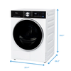 Midea 3.1 Cu. Ft. Front Load Compact Washer and 4.4 Cu Ft. Electric Dryer - White | Laveuse compacte à chargement frontal de 3,1 pi³ et sécheuse électrique de 4,4 pi³ de Midea - blanches