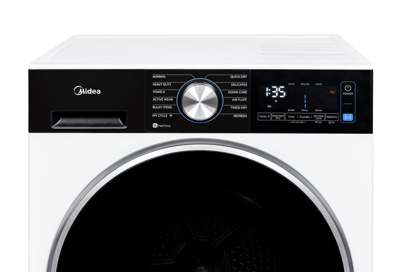 Midea 4.4 Cu Ft. Front Load Compact Heat Pump Dryer with Wrinkle Care – White - MLHE31S2BBW