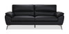 Mystic 85.4” Contemporary Genuine Leather Sofa - Black | Sofa contemporain Mystic de 85,4 po en cuir véritable - noir