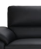 Mystic 65.7” Contemporary Genuine Leather Loveseat – Black | Causeuse contemporaine Mystic de 65,7 po en cuir véritable - noire