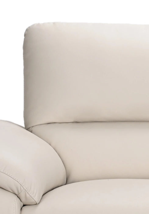 Mystic 41.7” Contemporary Genuine Leather Chair - Frost