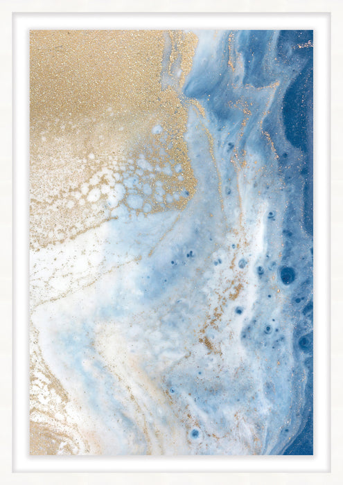 Sea Sand I Framed Artwork Raised Under Glass with Mat - 26\" x 38\"