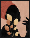 Silhouette Woman I Framed High Gloss Artwork - 17\" x 21\"